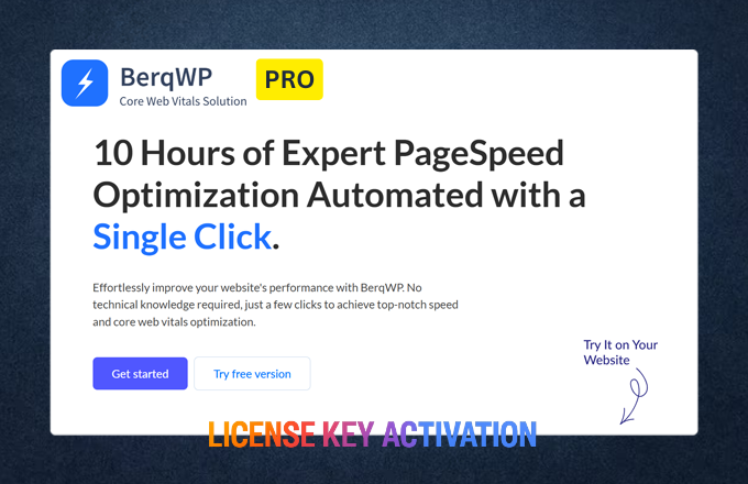 BerqWP Pro License Key Activation